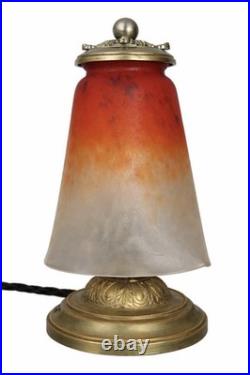 Élégante lampe Art Déco Pâte De Verre C Schneider & C Ranc France, circa 1925