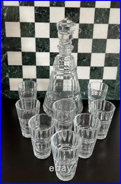 Ensemble verre et carafe art deco thecoslovaquie