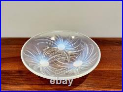 Etling Grande coupe Art Deco en verre opalescent signée