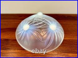 Etling Grande coupe Art Deco en verre opalescent signée