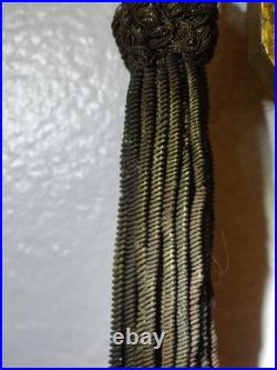 Exceptionnel Miroir Art Déco Moulures Dorures Verre Biseauté Pompon en Métal