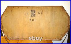 Exceptionnel Miroir Art Déco Moulures Dorures Verre Biseauté Pompon en Métal