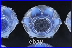 Ezan verre opalescent service à entremet dessert salade de fruit Art Déco Ezan verre opalescent service à entremet dessert salade de fruit Art Déco