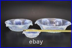 Ezan verre opalescent service à entremet dessert salade de fruit Art Déco Ezan verre opalescent service à entremet dessert salade de fruit Art Déco