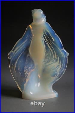 Figurine En Verre Opalescent Art Deco Sabino Isadora Duncan