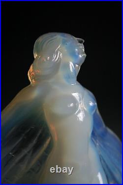 Figurine En Verre Opalescent Art Deco Sabino Isadora Duncan