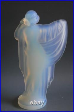 Figurine En Verre Opalescent Art Deco Sabino Tangara