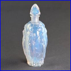 Flacon à Parfum Verre Opalescent Nymphes Nues Dansantes Verrier Sabino Art Déco
