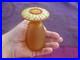 Flacon de parfum ancien Margerite en verre givré émail Art déco