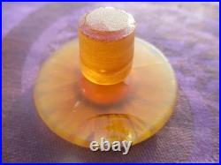 Flacon de parfum ancien Margerite en verre givré émail Art déco