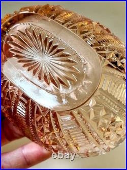 Garniture de toilette Art Déco rose poudré Verrerie de Scailmont