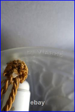Georges Viarmé (Paris) suspension en verre pressé moulé Art déco