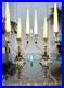 Girandoles Art Déco Paire de lampes Fausses bougies en Opaline Blanche