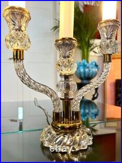 Girandoles Art Déco Paire de lampes Fausses bougies en Opaline Blanche