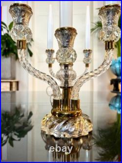 Girandoles Art Déco Paire de lampes Fausses bougies en Opaline Blanche