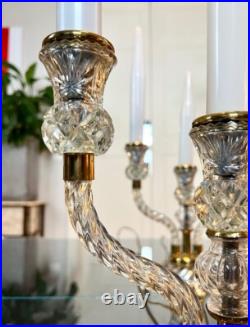 Girandoles Art Déco Paire de lampes Fausses bougies en Opaline Blanche