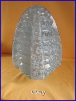 Globe Art Déco Verre de Clichy Bleu 1930