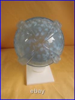 Globe Art Déco Verre de Clichy Bleu 1930