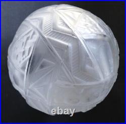 Globe Boule Art déco Muller Frères modèle Rubans croisés pour lustre lampe