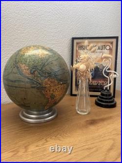 Globe terrestre Art déco Edition Girard et Barrère par J. FOREST PARIS 1930