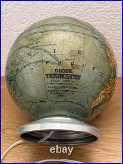 Globe terrestre Art déco Edition Girard et Barrère par J. FOREST PARIS 1930