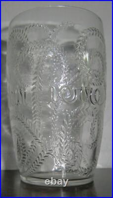 Gobelet Verre René Lalique, époque Art Deco 1932, Docteur Pierre Mussot
