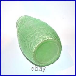 Grand Vase ART DECO en verre vert dichroïque uranifère OURALINE 1920