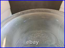 Grand Vase Art Déco en Verre Moulé Irisé Signé Dessous Muller Frères Lunéville