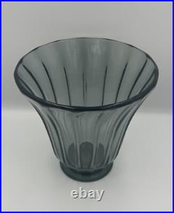 Grand Vase Daum Nancy France Art Deco verre H21cm Bon état