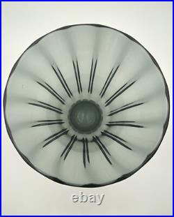 Grand Vase Daum Nancy France Art Deco verre H21cm Bon état