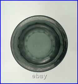 Grand Vase Daum Nancy France Art Deco verre H21cm Bon état