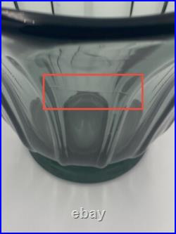 Grand Vase Daum Nancy France Art Deco verre H21cm Bon état