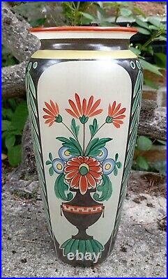 Grand Vase En Verre Art Deco Scailmont Dn3103