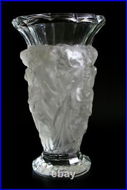 Grand Vase En Verre Bohème Art Deco Dans Le Style De H. Hoffmann/c. Schlevogt