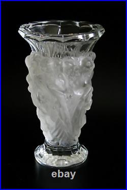 Grand Vase En Verre Bohème Art Deco Dans Le Style De H. Hoffmann/c. Schlevogt