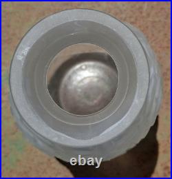 Grand Vase Muller Frères Lunéville signé Art Déco coloquinte moderniste verre