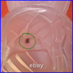 Grand Vase Muller Frères Lunéville signé Art Déco coloquinte moderniste verre