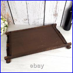 Grand plateau pour cocktails et liqueurs en verre & bois cuivre Art Déco France
