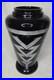 Grand vase ART DECO verre noir Hyalite Art Deco Geometrique Moderniste HELLER