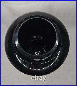 Grand vase ART DECO verre noir Hyalite Art Deco Geometrique Moderniste HELLER