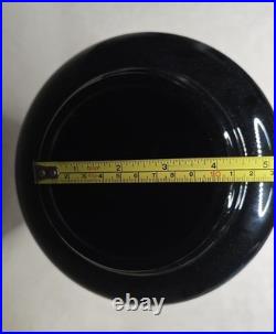 Grand vase ART DECO verre noir Hyalite Art Deco Geometrique Moderniste HELLER