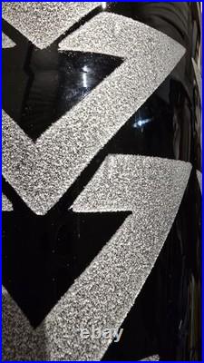 Grand vase ART DECO verre noir Hyalite Art Deco Geometrique Moderniste HELLER