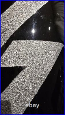 Grand vase ART DECO verre noir Hyalite Art Deco Geometrique Moderniste HELLER