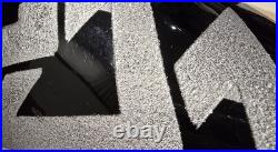 Grand vase ART DECO verre noir Hyalite Art Deco Geometrique Moderniste HELLER