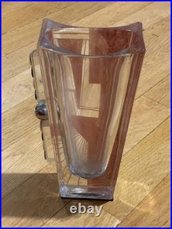 Grand vase Art Déco Anatole Riecke signé daté 1937 cubisme vere métal & nacre