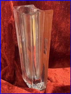 Grand vase Art Déco Anatole Riecke signé daté 1937 cubisme vere métal & nacre