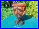 Grand vase ancien art deco monture fer forgé pâte de verre 1920-1930 h. 29,5 cm