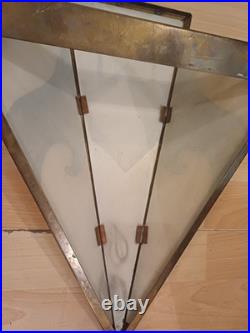 Grande Applique Époques Art Deco, Motif Fixé Sous Verres 1920, 1930