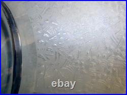 Grande Coupe En Verre Verlys France Moulé Pressé Givré Art Déco Bulles Fruits