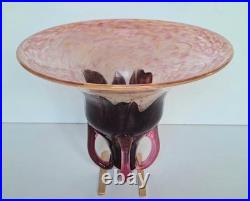 Grande Coupe en verre de Charles Schneider vers 1930 Art-déco (à restaurer)